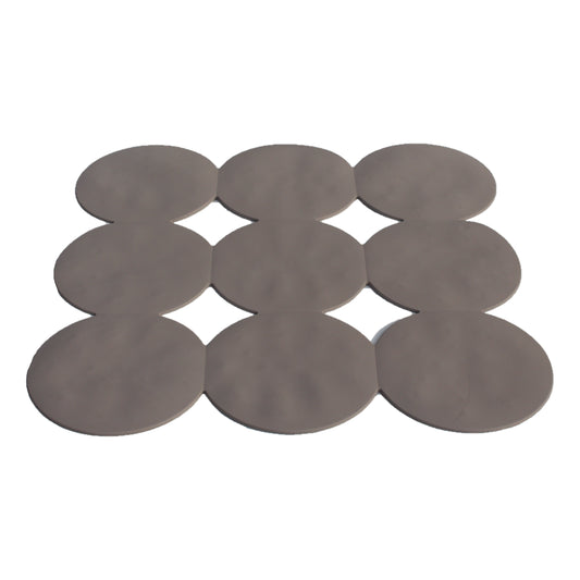 שטיח אנטיסליפ 55*55 ס"מ עיגולים מרובע אפור