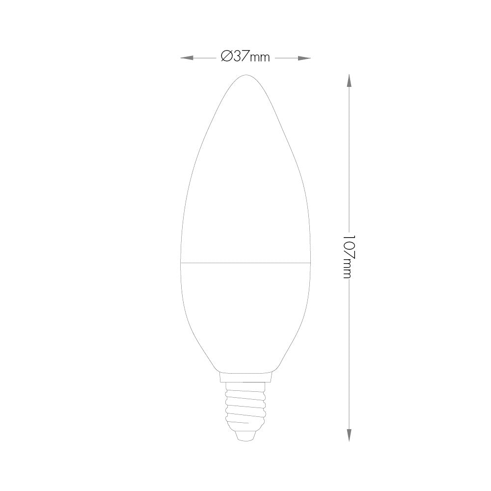 E14 7W נורת לד נר אור צהוב