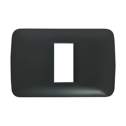 מסגרת 1 מודול קופסא מלבנית שחור מט