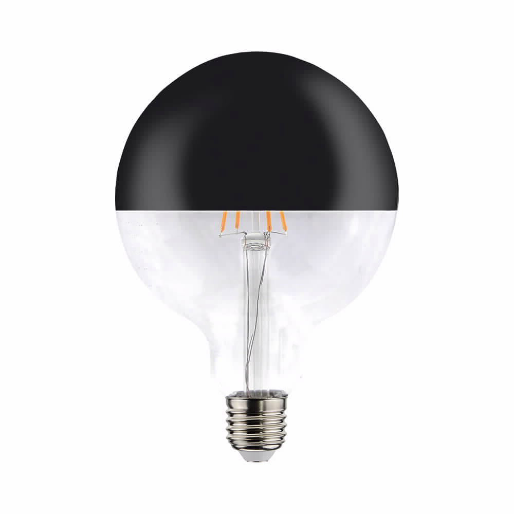 נורת פחם גלוב שחור לד 8W E27 אור צהוב DIM ניתנת לעמעום