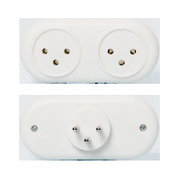 מפצל 2 שקעים DT-2 לבן