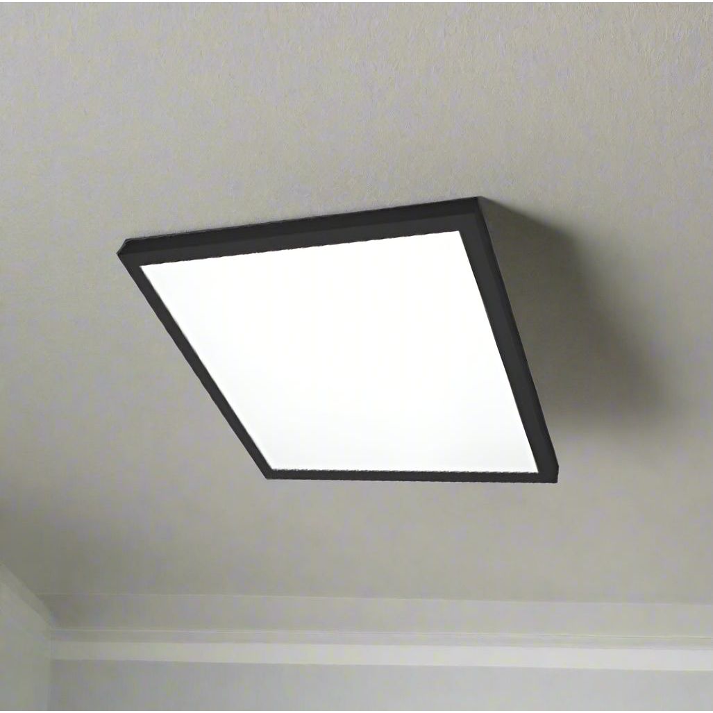 לד תאורה צמוד תקרה מרובע שחור 40*40 ס"מ אור לבן 42W