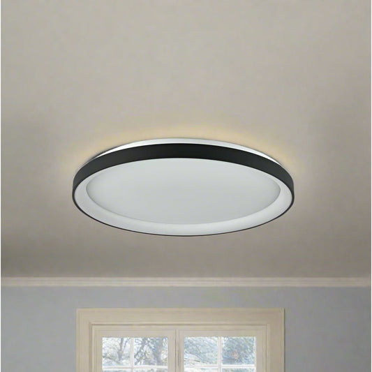 לד תאורה צמוד תקרה עגול 48W שחור 3CCT RING-S