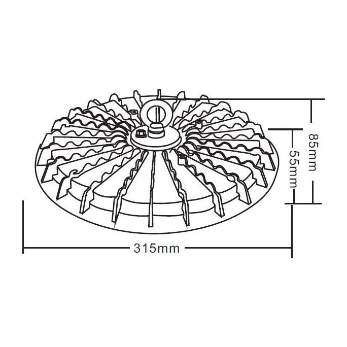 גוף תאורה פעמון LED 200W UFO אור ניטרלי