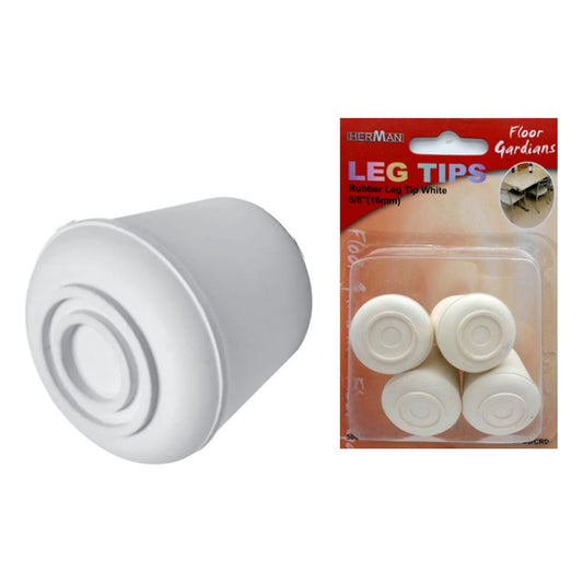 רגלית גומי (4) 22 ממ לבן