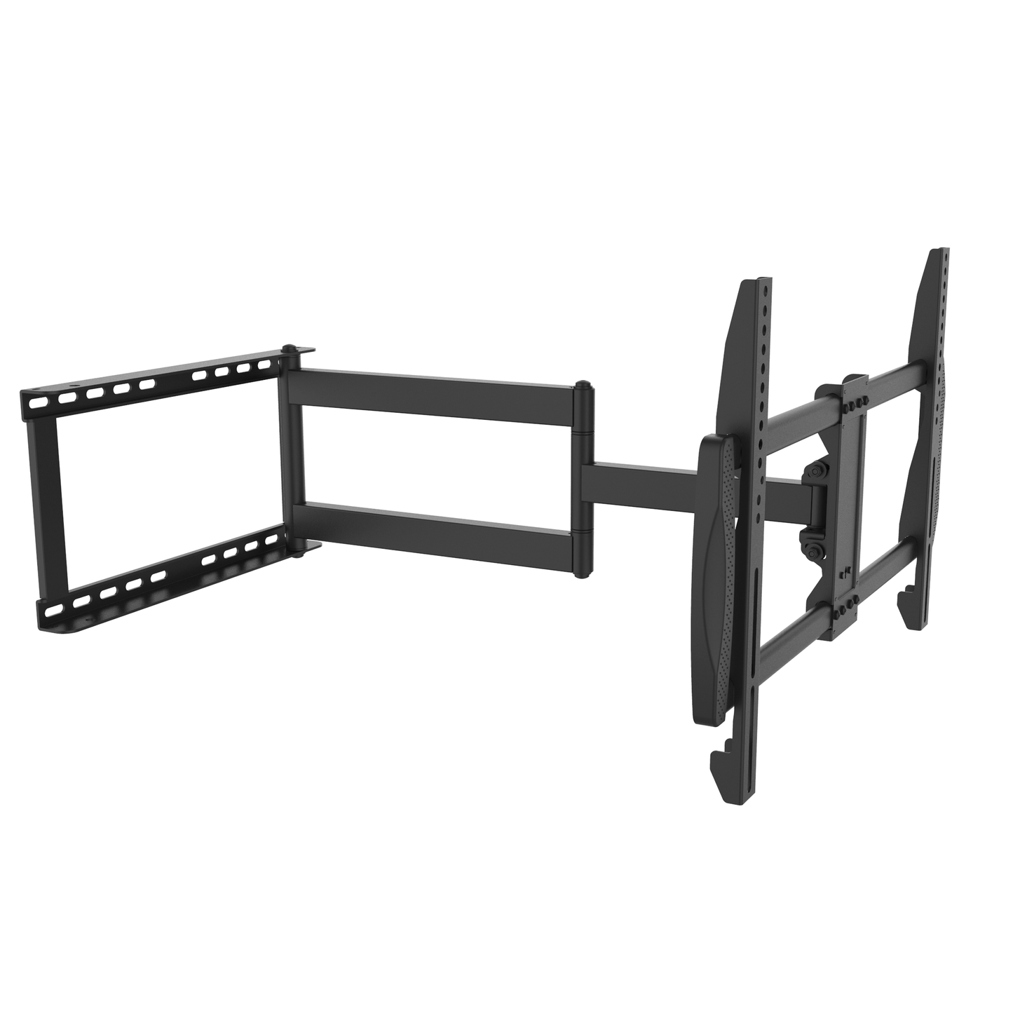 זרוע מתכתית להתקנת טלוויזיה עם מפרקים.