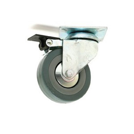 גלגל גומי אפור "4 + מעצור