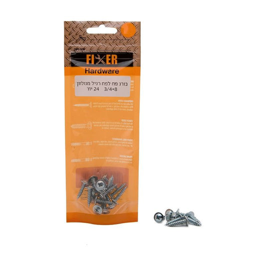 בורג פח לפח רגיל מגולוון 8*3/4