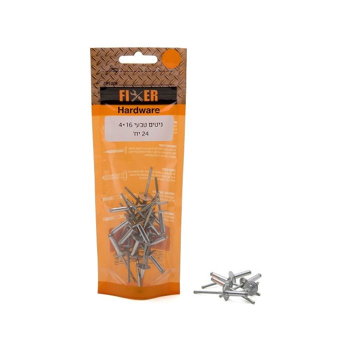 ניטים טבעי 16*4 אריזה 24 י"ח