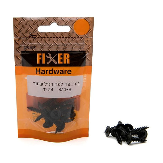 בורג פח לפח רגיל שחור 8*3/4