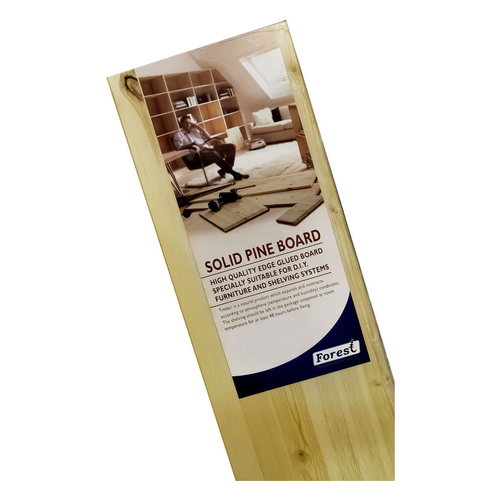 מדף עץ אורן טבעי 25*200 סמ