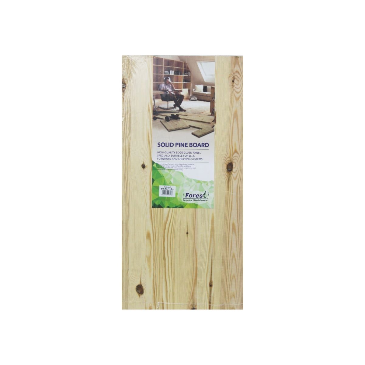 מדף מעץ אורן טבעי 60*120 סמ עובי 28 מ"מ