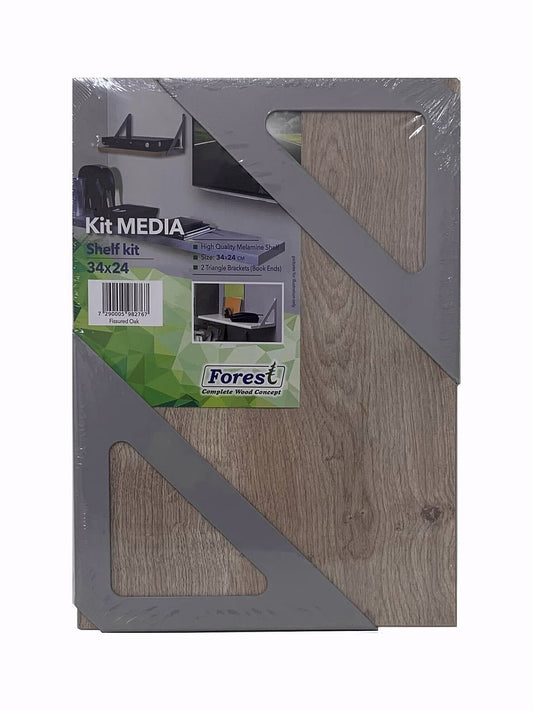 מדף עם 2 תומכים KIT MEDIA