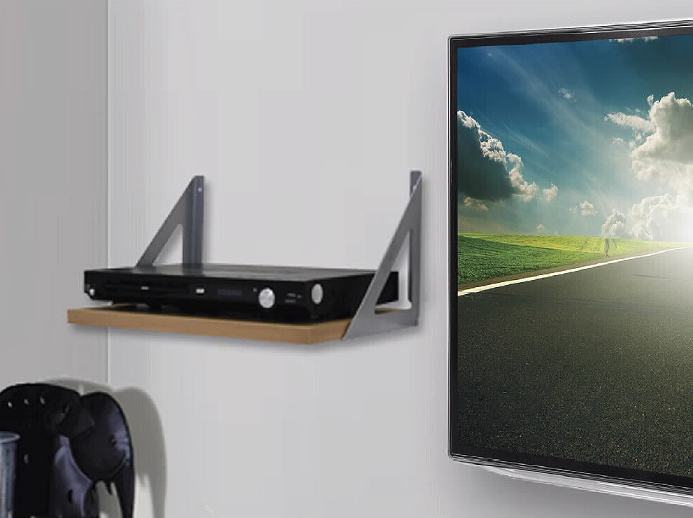 מדף עם 2 תומכים KIT MEDIA