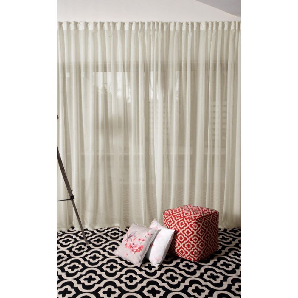 וילון קרפ לסלון 250*140 שמנת