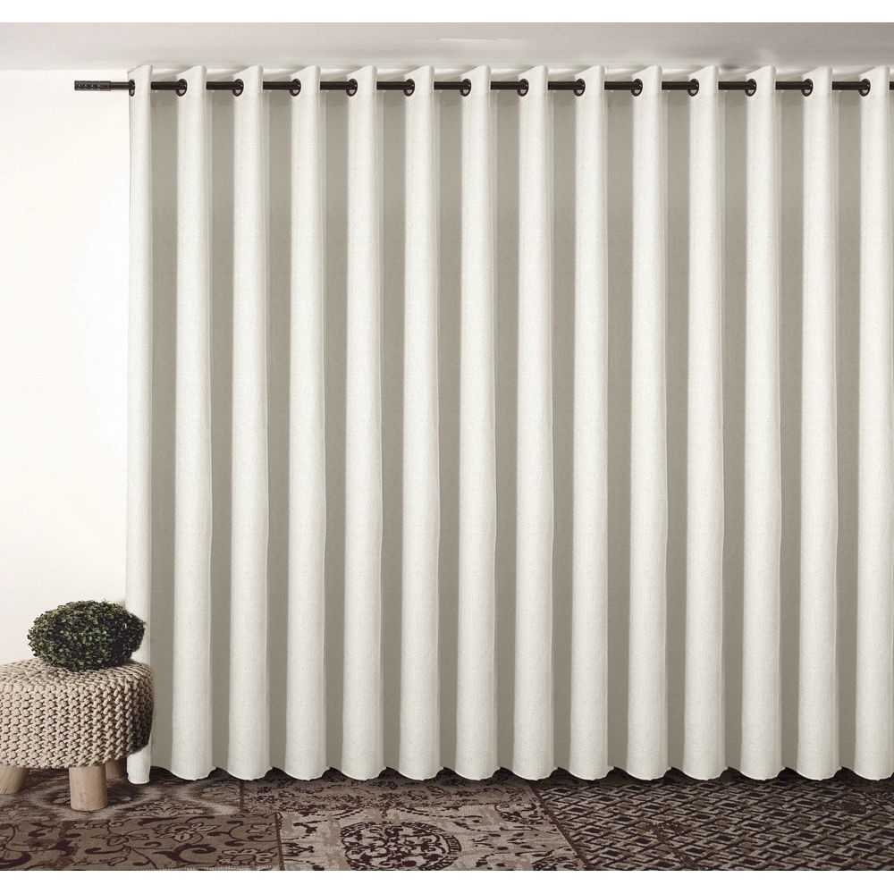 וילון לסלון דגם פטרה 160*140 שמנת - זוגי