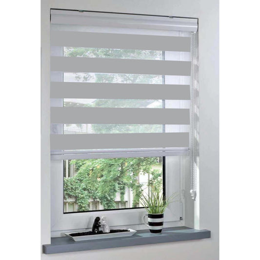 וילון גלילה זברה  160*160 אפור