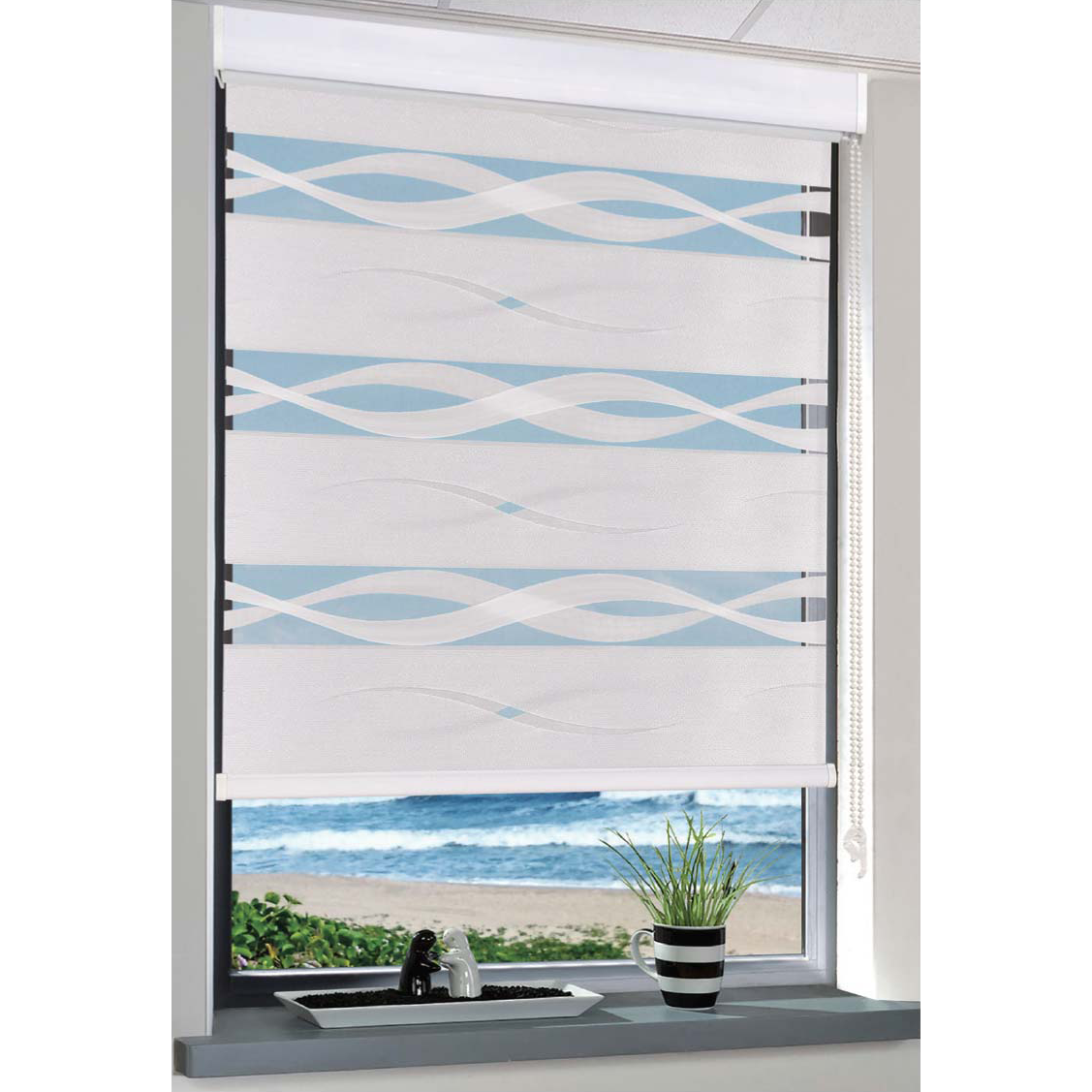 וילון גלילה זברה 250*100 מלאנז'