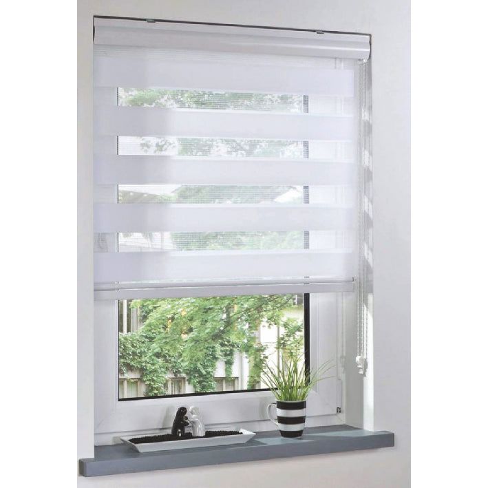 וילון זברה 160*130 לבן