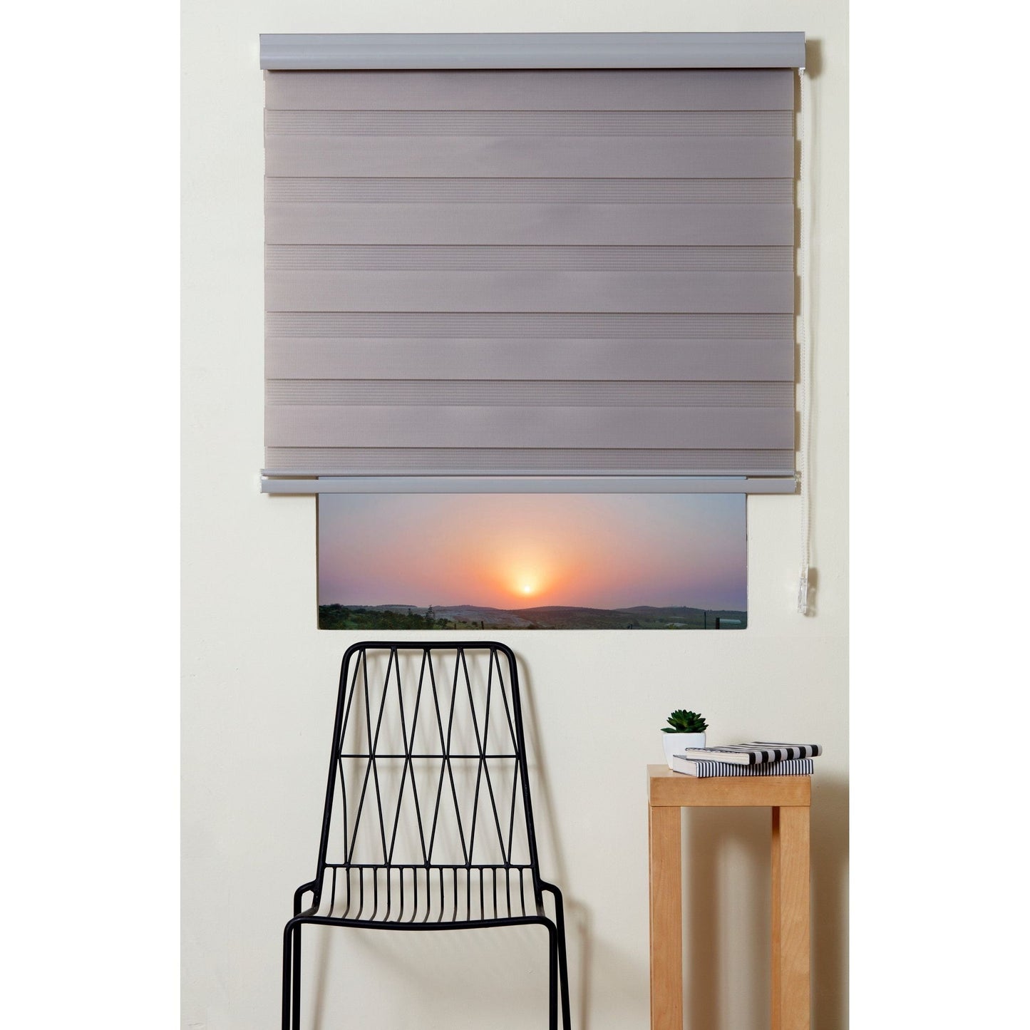 גלילה בד זברה 120/160 אפור