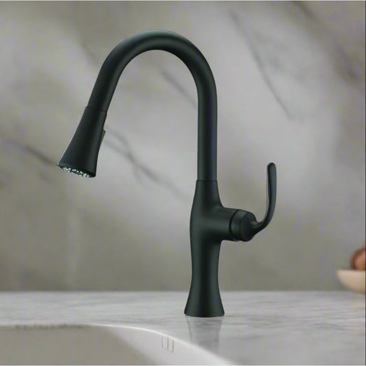 ברז מטבח נשלף P.D K9 שחור מט