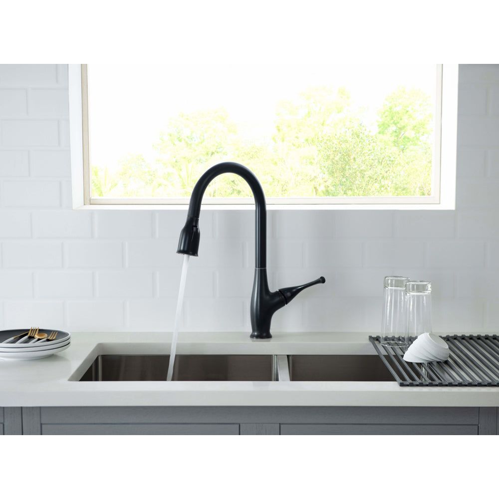 ברז מטבח נשלף אמאזונס שחור מט