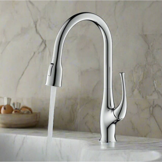 ברז מטבח נשלף גוון כרום, דגם אמאזונס