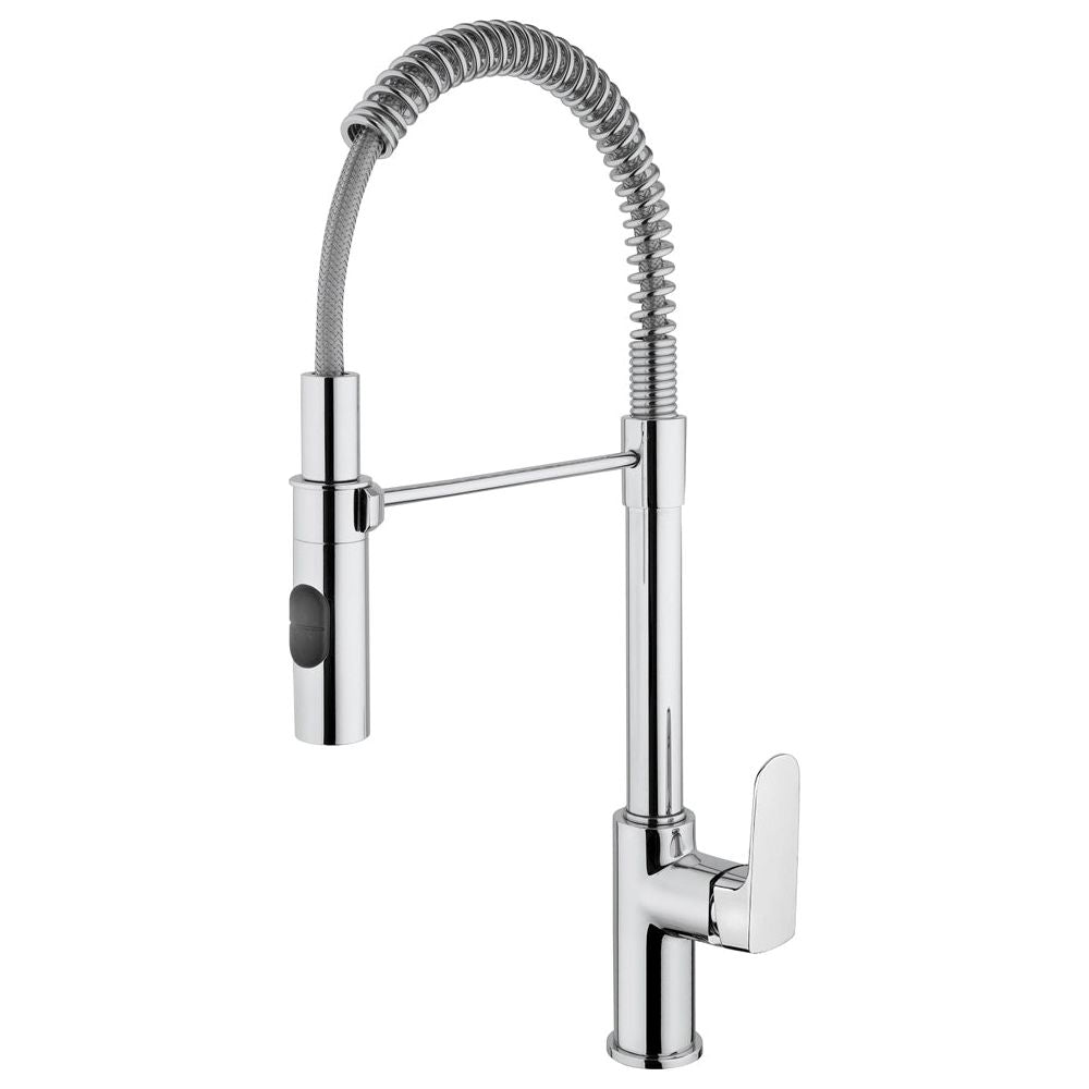 ברז מטבח נשלף צינור קפיץ כרום