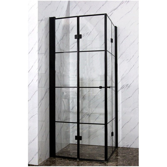 מקלחון הרמוניקה 409 ריבועים שחורים 76-79 ס"מ