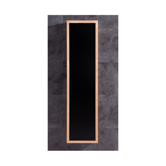 ארון שירות לאמבטיה תלוי איביזה שחור ועץ