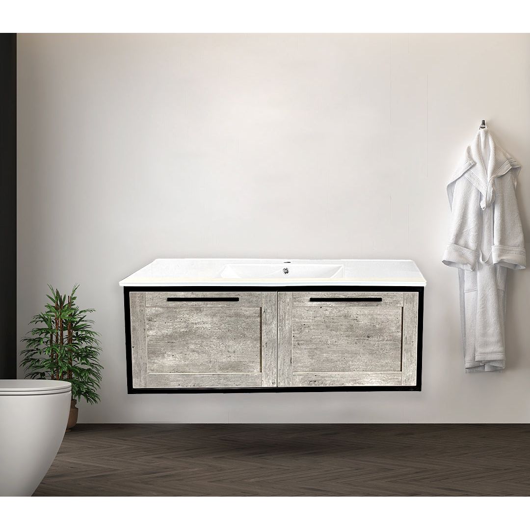 ארון אמבטיה תלוי בארי 121 ס"מ בצבע טבעי