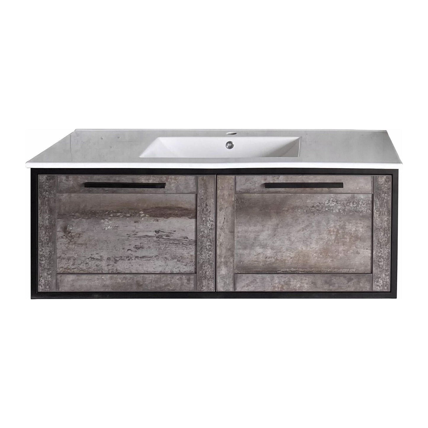 ארון אמבטיה תלוי בארי 121 ס"מ בצבע בטון