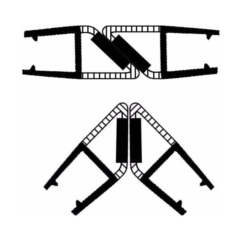 פס מגנטי כפול לאטימת הדלת 1.85