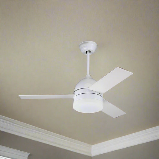 מאוורר תקרה עם שלט 3 כנפיים "42 מסדרת טייפון בגוון לבן