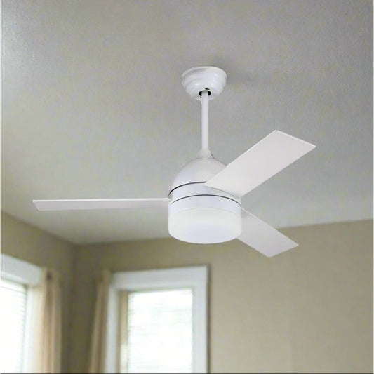 מאוורר תקרה 3 כנפיים "52 בגוון לבן