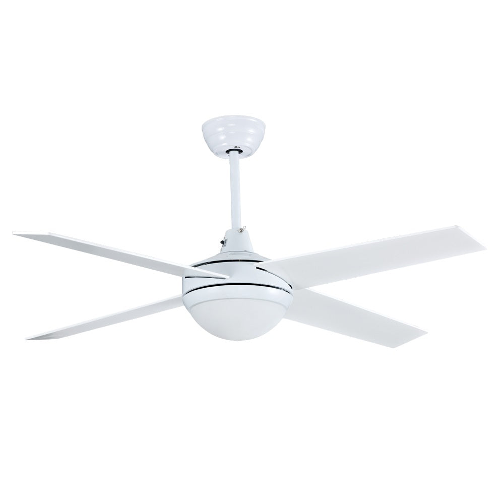 מאוורר תקרה 4 כנפיים מודרני "52 מסדרת מלטמי בגוון לבן