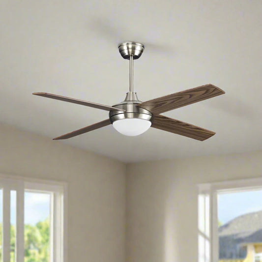 מאוורר תקרה 4 כנפיים "52 בגוון עץ