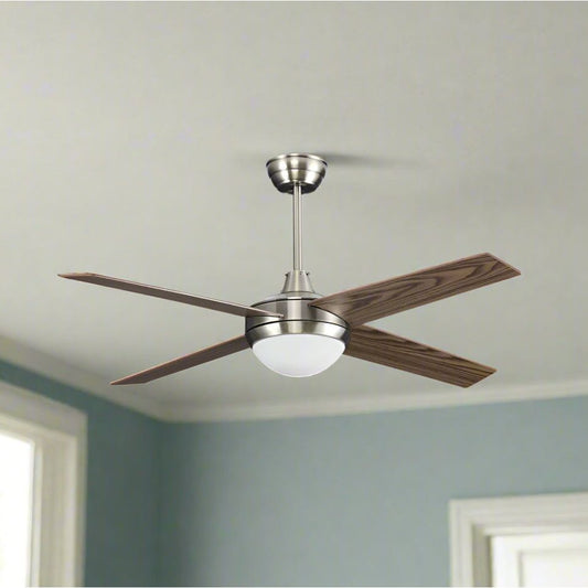 מאוורר תקרה עם שלט 4 כנפיים "48 מסדרת מלטמי בגוון עץ