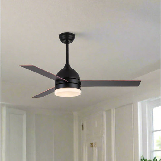 מאוורר תקרה עם שלט 3 כנפיים "42 מסדרת טייפון בגוון שחור