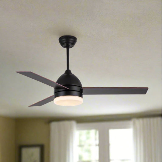 מאוורר תקרה עם שלט 3 כנפיים "48 מסדרת טייפון בגוון שחור