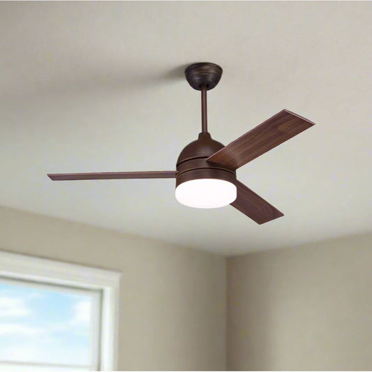 מאוורר תקרה 3 כנפיים "48 מסדרת טייפון בגוון אגוז כהה