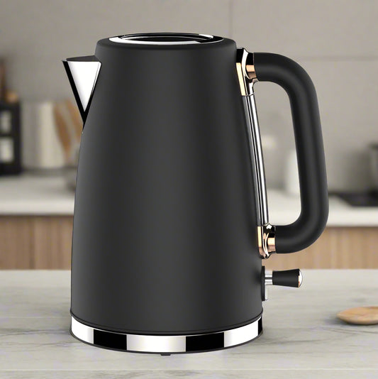 קומקום חשמלי מעוצב 1.7 ליטר שחור רוז גולד דגם BT-K01C