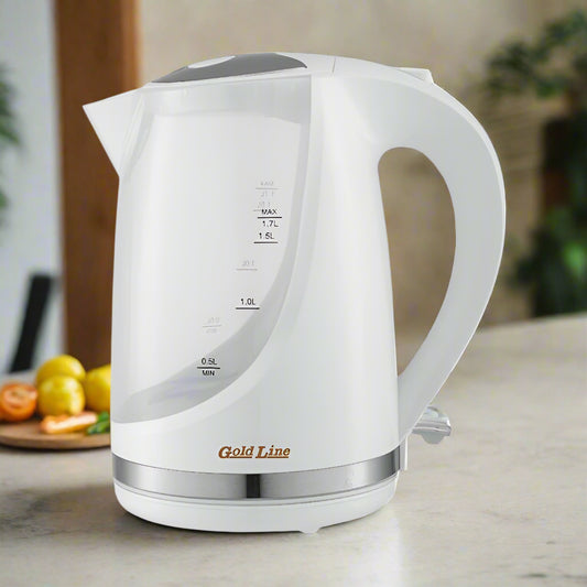 קומקום חשמלי לבן נשלף 1.7 ליטר דגם ATL-2707W  של GOLD LINE