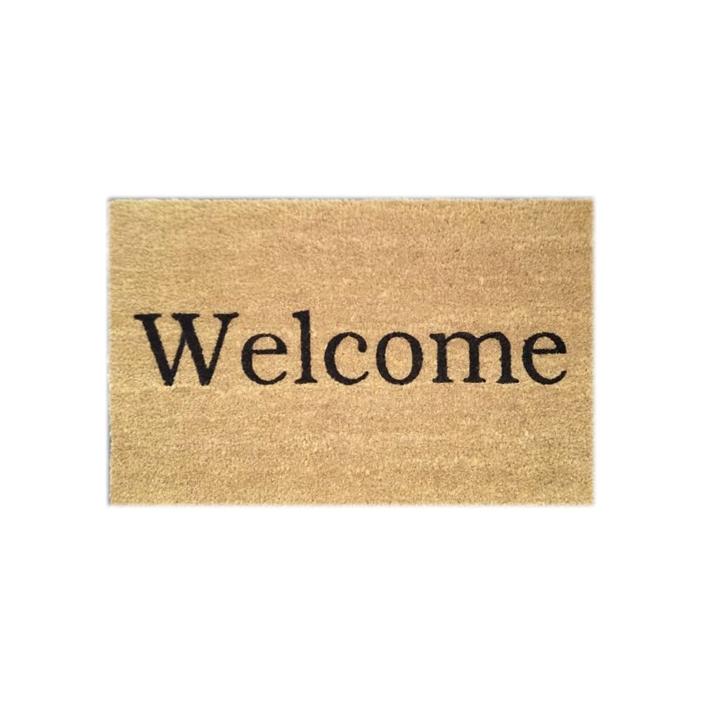שטיח כניסה קוקוס דגם WELCOME טבעי במידה 0.60*0.40