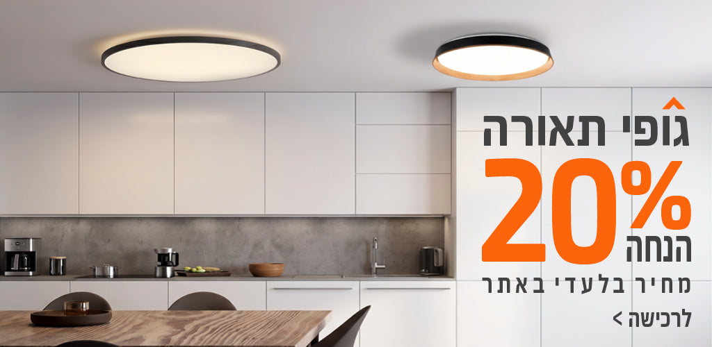 תאורה 20% באתר