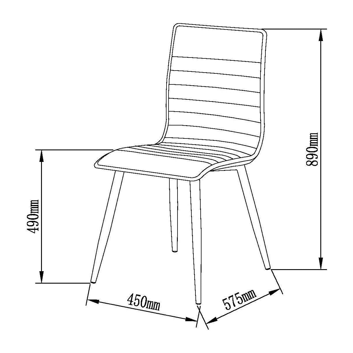 כסא פינת אוכל דגם מרקורי אפור