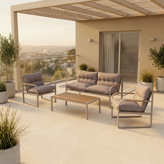 מערכת ישיבה פלורי, Scandi Neutrals, Rich Golden Hour.