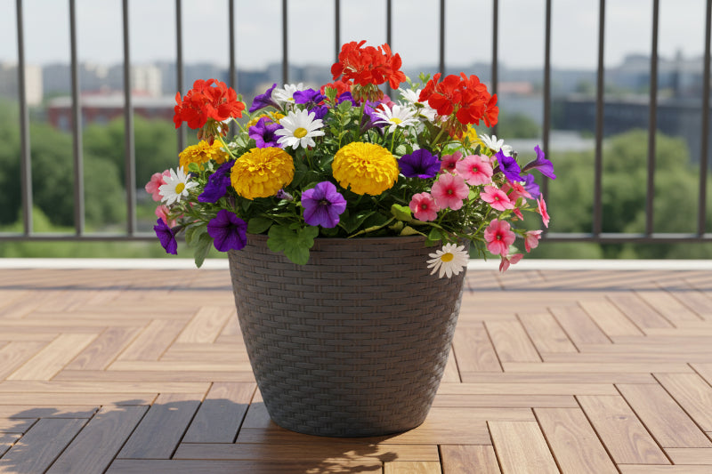 עציץ דמוי ראטן 30 ס"מ