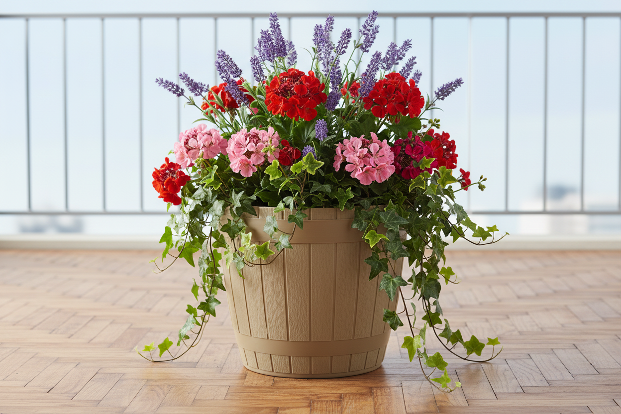 אדנית דמוי חבית 32 ליטר