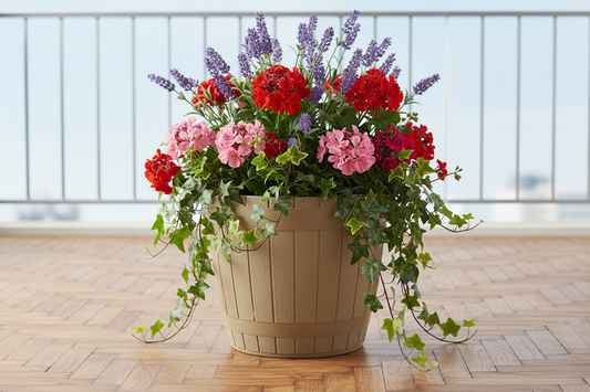 אדנית דמוי חבית 32 ליטר